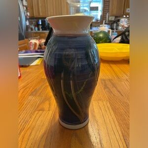 Abstract Painted Ceramic Vase